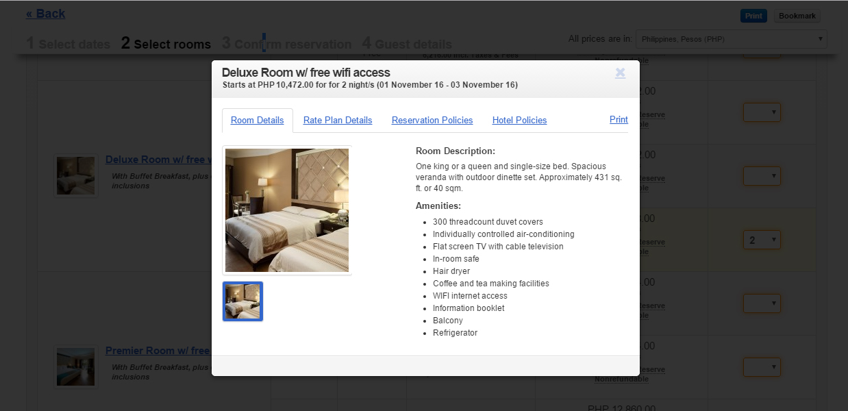 DirectWithHotels Room Plans